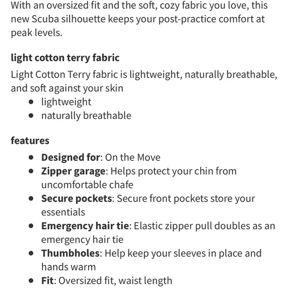 NWT Lululemon Scuba Oversized Full Zip Black Size XS/S - Picture 10 of 11